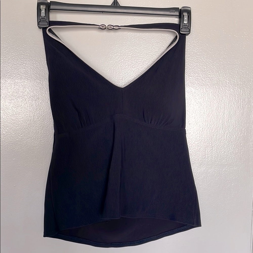 Land’s End dark Navy blue Tankini top SZ 12
